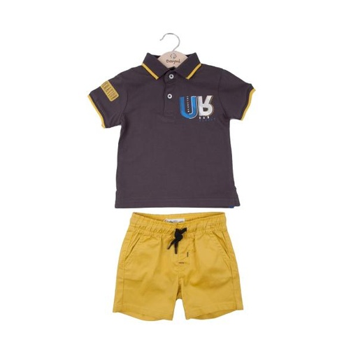 [BBL13268512M] Conjunto de 2 Piezas Negro C/ Verde Niño 12m (626874)