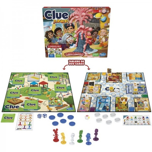 [HBF6419] Hasbro Games - Juego de Mesa Clue Junior 2en1 4a+