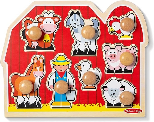 [MD13391] Figuras de Madera de Encajar Amigos de la Granja 1a+