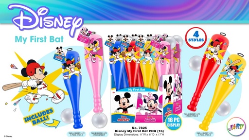 [JU7825] Juego de Bate con Bola de Disney 4a+ / Surtido 4 -  Se venden por separado