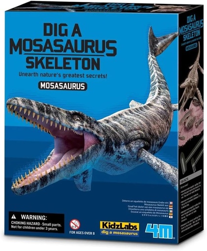 [4M3457] Kidz Labs Cava y Arma Tu Fósil de Mosasaurus 8a+