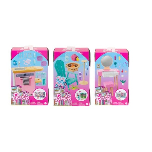 [MTHJV32] Accesorios para las Muñecas Barbie 3a+( Surtido de 3 Se venden por Separado )