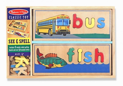 [MD2940] Juego Figuras y Letras de Madera Mira y Deletrea 4a+(12940)