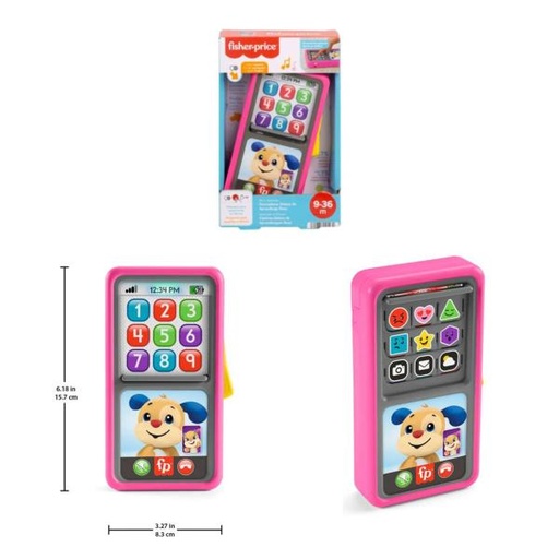 [MTHNM82] Fisher-Price Telefono Rosado de Lujo de Aprender y Brincar 9-36m