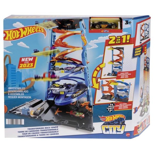 [MTHKX43] Hot Wheels Torre de Carreras Transformable 3a+
