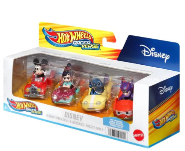 [MTHKD30] Hot Wheels Carros Racer Verse Set/4 Personajes Disney 3a+