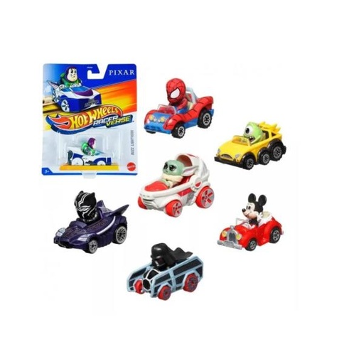 [MTHKB86] Carros Hot Wheels  Personajes Disney - Marvel Surt/7  3a