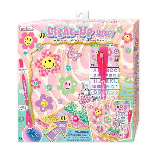 [HF249GF] Diario Luminoso con Candado y Bolígrafo para Msj Secretos 5a+