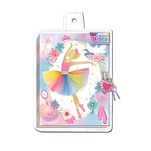 [HF251BB] Diario con Candado de Bailarina 3a+