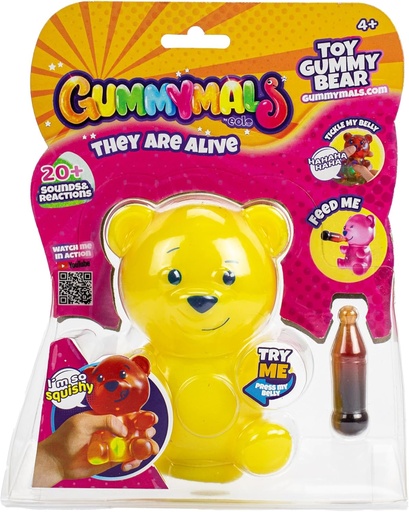 [EOGUM001Y] Muñecos de Goma con Sonidos y Reacciones 4a+ (Amarillo)