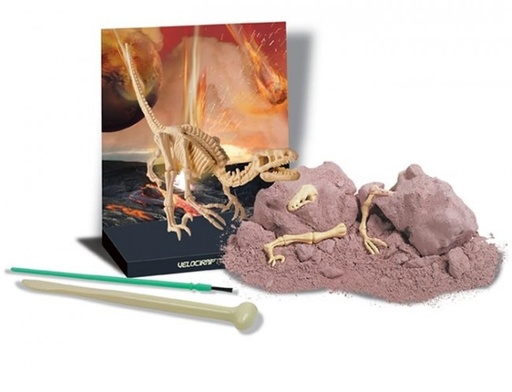 [4M13234] KidzLabs Cava y Arma Fósil de Velociraptor 8+