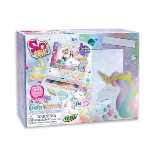 [TA08372] Caja con Marco de Fotos de Unicornio  8a+