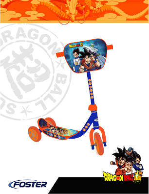 [PI10381D] Scooter  3 Ruedas Dragon Ball Super 3a+