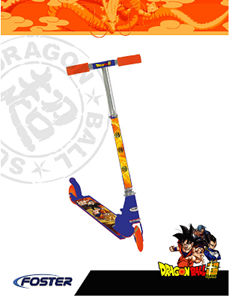[PI10384] Scooter Aluminio 2 Ruedas con  Luz Dragon Ball Super 5a+
