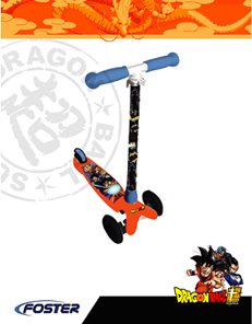 [PI10386] Scooter 3 Ruedas con  Luz Dragon Ball Super 3a+