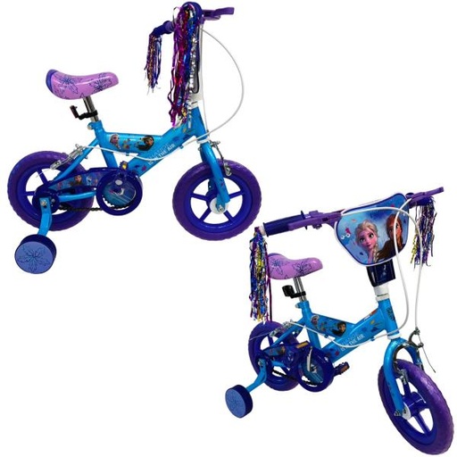 [PI120044FR1] Bicicleta #12 de Frozen Celeste con Morado (192971)