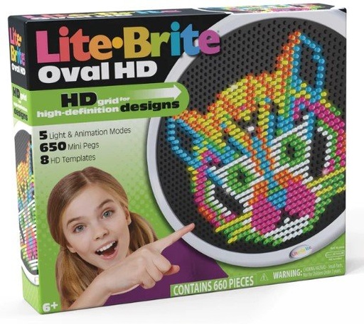 [BF02250] Lite Brite - Crea Imagenes en Alta Definicion con Luz 660 Pzs 8en1 6a+