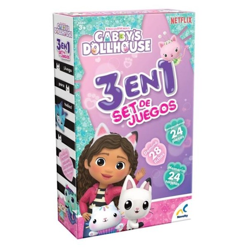 [PIJCA4071] Juego de Mesa  3en1 de la Casa de Muñecas de Gabby 3a+