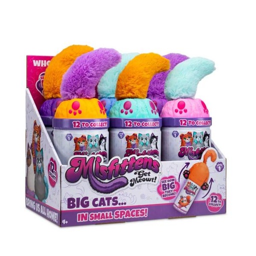 [BF03936] Peluches Squeezed Misfittens Gatos Grandes En Espacios Pequeños Sorpresa Displ/6 4a+