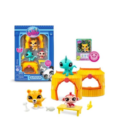[BF00515] Mascotas Littlest PetShop Juego Selva de Tiki Set/3 4a+