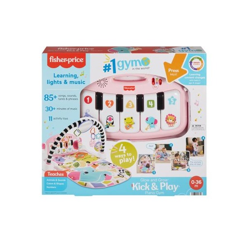[MTHWY60] Fisher Price / Gimnasio Rosa Piano Pataditas Musicales Brilla y Crece Rosado 0m+