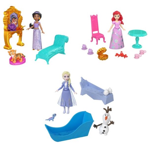 [MTHRN64] Muñecas Disney Princesa mini con Accesorios 3a+ ( Surtido de 3 - Se venden por separado )