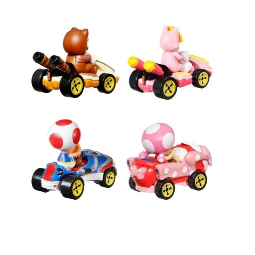 [MTGWB36] Hot Wheels Mario Kart Set/4 Personajes 1:64 3a+