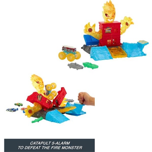 [MTHTP39] Hot Wheels  Monster Trucks Arena Energía Lanza Golpea y Derriba 4a+