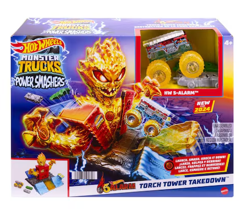 [MTHTP39] Hot Wheels Monster Trucks Arena Energía Lanza Golpea y Derriba 4a+