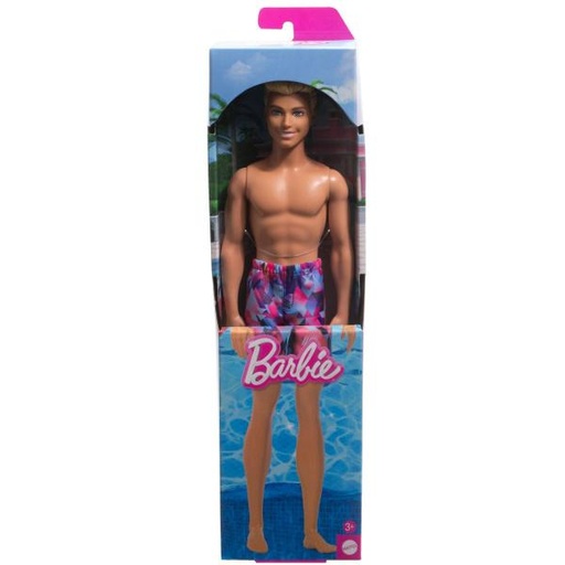 [MTHXX52] Muñeco Barbie Ken de Playa Traje Morado 3a+