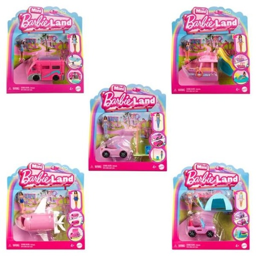 [MTHYF38] Vehiculos y Muñeca Barbie Mini BarbieLand  4a+  / Surtido 2 -  Se venden por separado