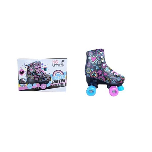 [YX0126CO32] Patines de 4 Ruedas Luminosos de Corazones Talla#32 (457231)
