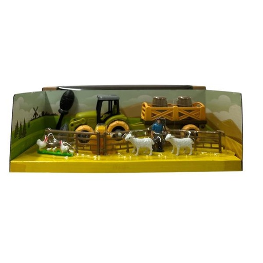 [WW8807] Tractor Chapulin con Set de la Granja 8Pzs 3a+ (455657) Gallinnas y Ovejas