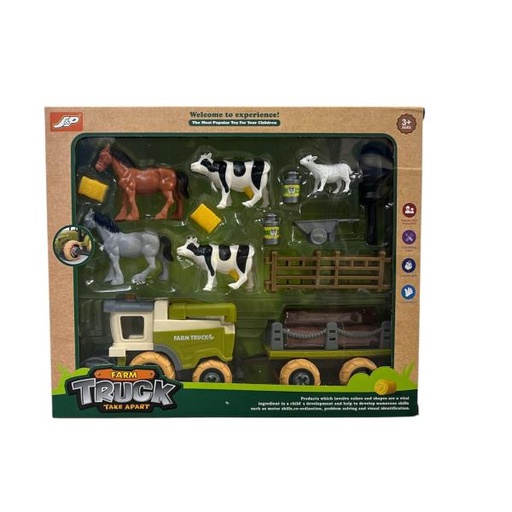 [WW8828] Tractor de la Granja con Animales 13 pzs 3a+ (455633)