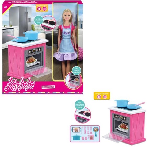 [WWWG037] Muñeca con Cocina y Accesorios 3a+ (455855)