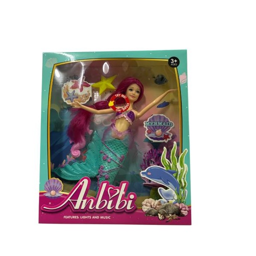 [WWWX2313] Muñeca Sirena con Luz y Sonido y Accesorios (455992)
