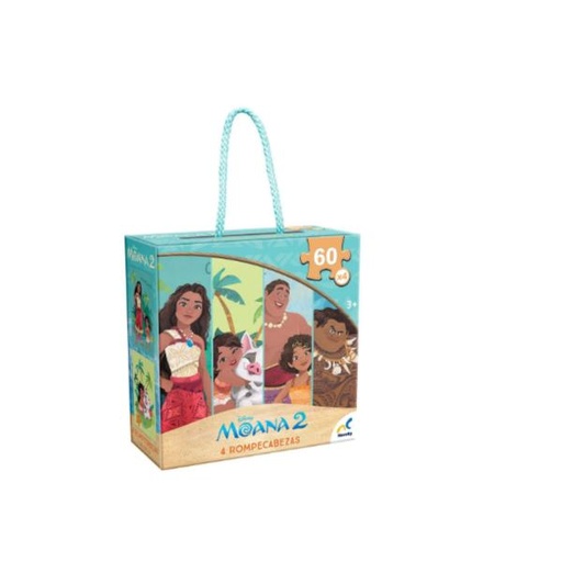 [PIJCA4515] Rompecabezas 4en1 de Moana 2 60Pzs x 4 3a+