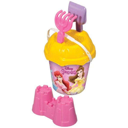 [PI1556] Balde Pequeño con Juguetes de Playa Disney Princesas 3a+