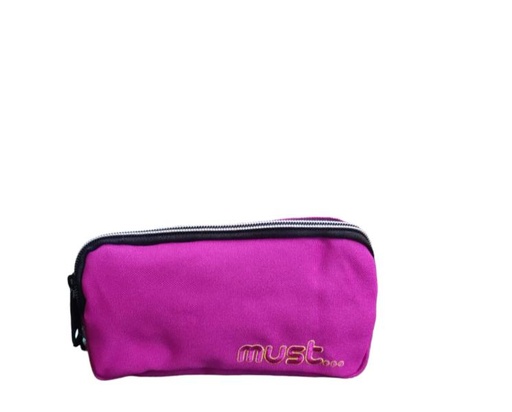 [DK584953] Cartuchera Must Monochrome Plus 20X6X9 cm 2 Cremalleras. Fucsia 900D Rpet