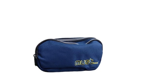 [DK584957] Cartuchera Must Monochrome Plus 20X6X9 cm 2 Cremalleras. Azul Marino 900D Rpet