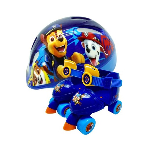 [PI11448PP] Patines de 4 Ruedas con  Casco de Paw Patrol para Principiantes T2730 3a+