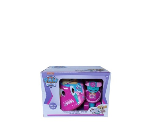[PI11449PPG] Patines de 4 Ruedas con  Casco de Paw Patrol para Principiantes T2730 3a+