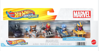 [MTHPN40] Hot Wheels Carros de Racer Verse Marvel Set/5 3a+