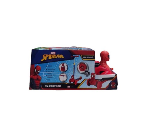 [PI11059SP] Scooter 3 Ruedas Marvel 3D con  Luz de SpiderMan 3a+