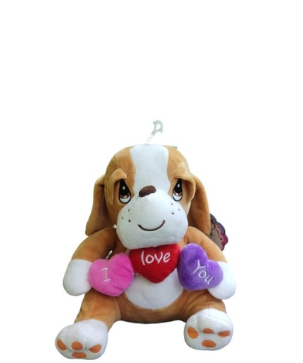[PI16672] Peluche Samuel y Miel con Corazon 9" 3+ ( Surtido de 2 Se venden por Separado )