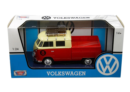 [MX79582] Carro 1:24 Volkswagen Pickup Con Portaequipajes Rojo 14a+