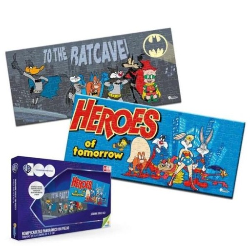 [RN12469] Rompecabezas Panorámico 180 Pzs Heroes WB 100 6a+