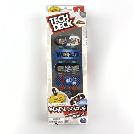 [GBTD2331] Set de 5 Borradores de Patinetas Tech Deck 6a+ ( Surtido de 3 Se Venden por Separado )