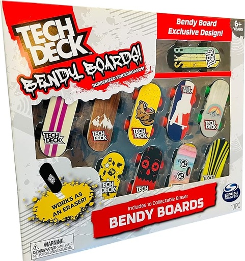 [GBTD2332] Set de 10 Borradores de Patinetas Tech Deck 6a+ (106366)