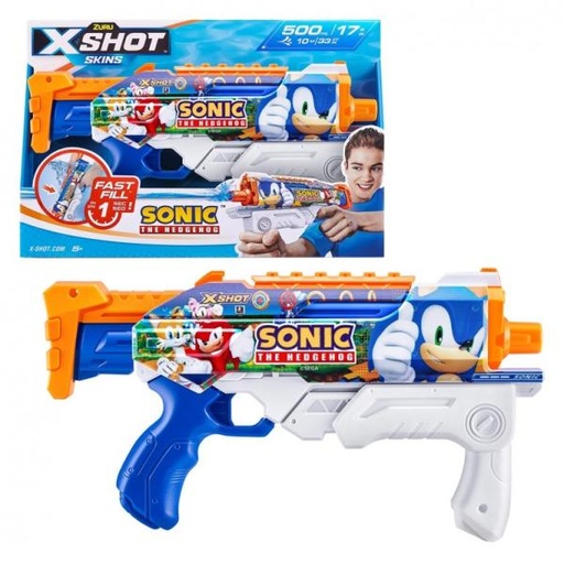 [ZU118107] Lanzador X-Shot de Agua Skins de Sonic 5a+